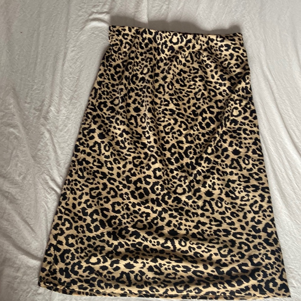 CHEETAH PRINT MIDI SKIRT